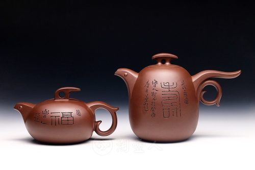 宜兴名家鲍志强紫砂壶作品《金声玉振壶》原矿全手工