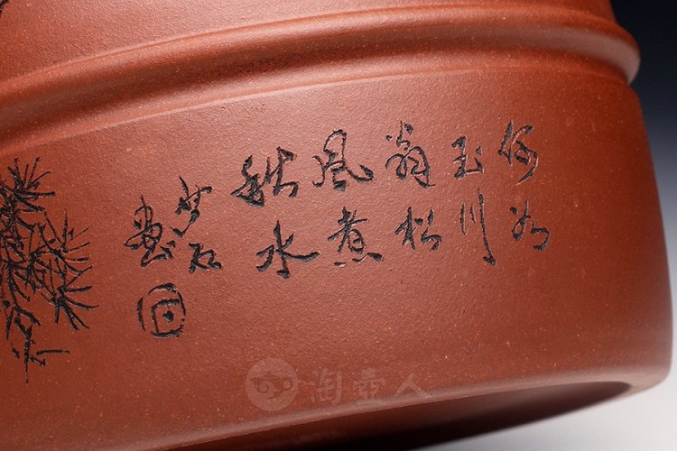 宜兴紫砂壶名家顾婷《长乐永泉(任小松装饰)》紫砂壶原矿全手工优惠