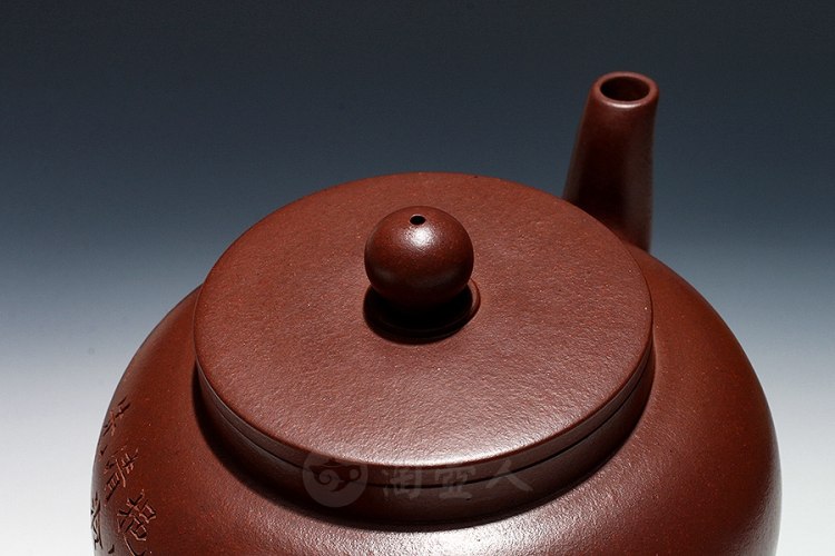 宜兴名家周国强紫砂壶作品《全手平盖莲子壶》原矿全