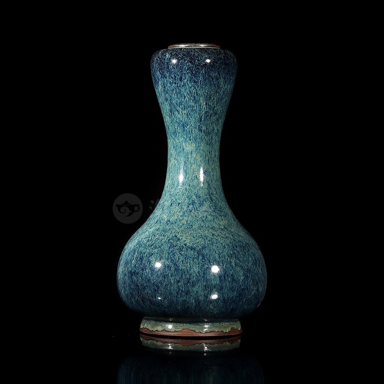 爐鈞釉蒜頭瓶 大清乾隆年製 款 唐物 中国古玩 中国美術 A813 爐鈞釉蒜頭瓶 大清乾隆年製 款 唐物 中国古玩 中国