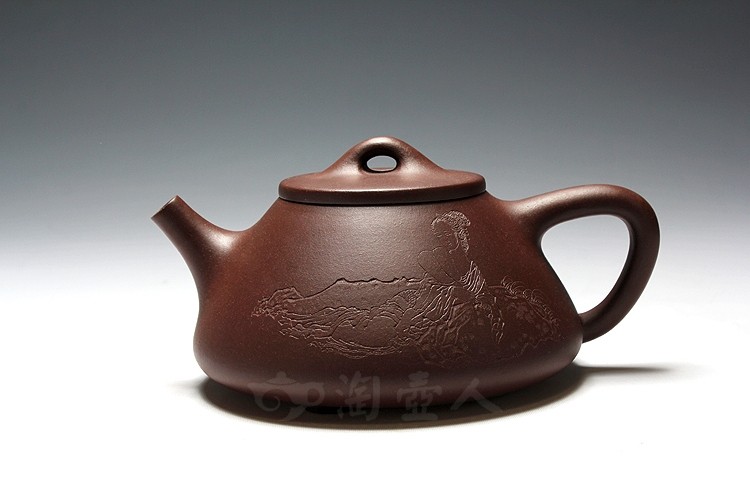 倪新安制石瓢紫砂壶id017220