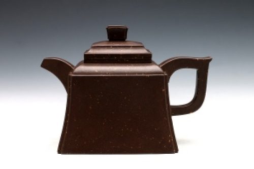 王石耕制四方抽角壶