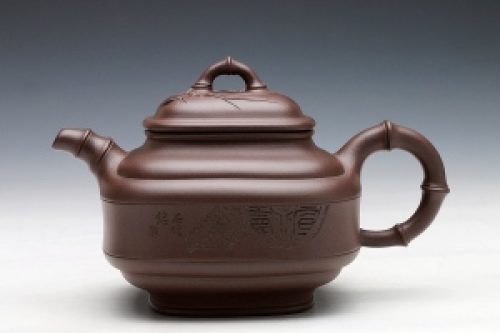 沈汉生装饰谢曼伦制四方圆竹鼎壶