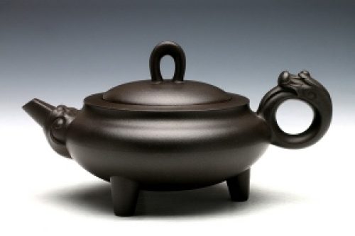 周桂珍制原一厂老黑料三足龙环