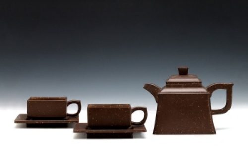 王石耕制四方抽角套壶