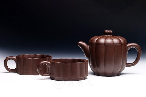 菊形叠式组合茶具紫砂壶