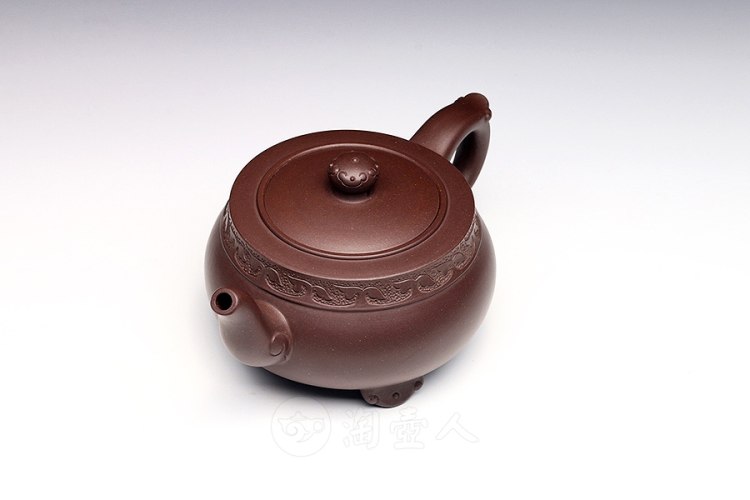 宜兴名家李慧芳紫砂壶作品《五头祥云茶具》原矿全手工优惠全场包邮
