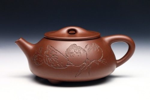 徐萍制石瓢(陈大羽书画·孤品)壶