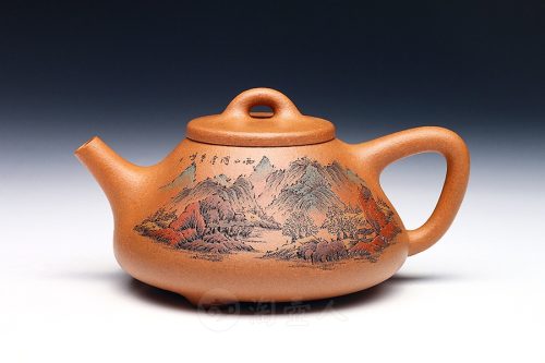 子冶石瓢紫砂壶