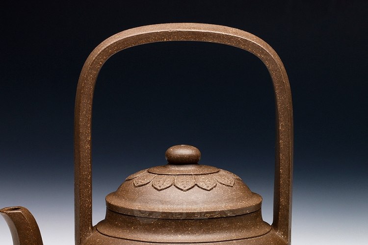 宜兴名家徐维明紫砂壶作品《裙花提梁壶》原矿全手工优惠全场包邮真品
