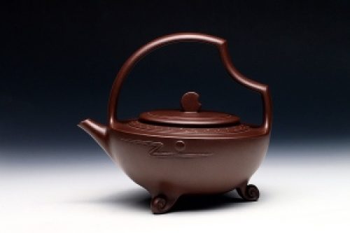 婵娟提梁紫砂壶