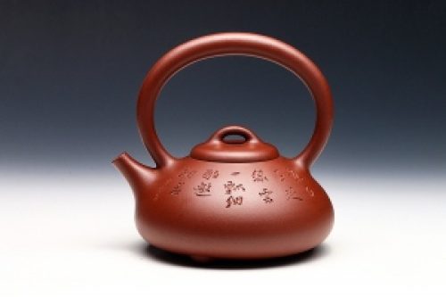 全手石瓢提梁紫砂壶