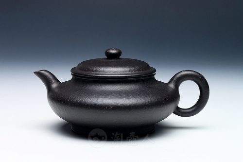 全手书扁紫砂壶