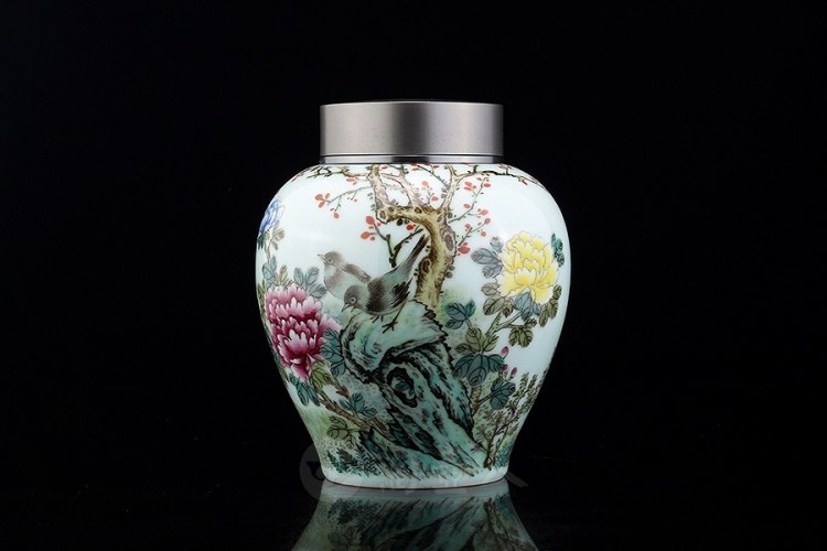 一盏清制国色天香茶叶罐