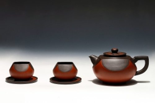 五头乾坤八卦茶具紫砂壶