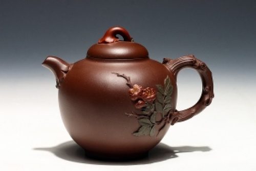 凌霄花紫砂壶
