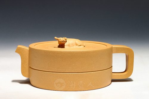 曹燕萍制石磨紫砂壶