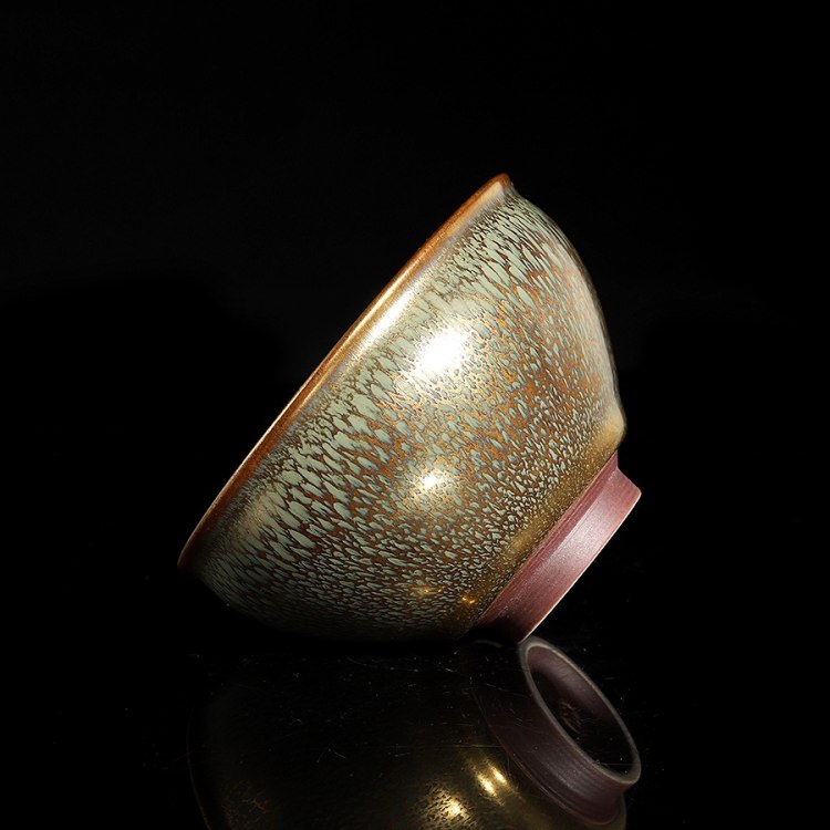 宜兴名家范泽锋建盏作品《金丝玉毫盏》原矿全手工优惠全场包邮真品