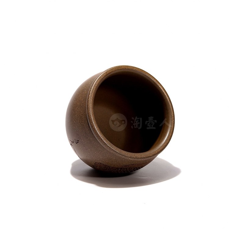 民间艺人制福缸品茗杯