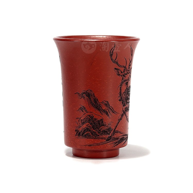 民间艺人制《福禄绵长闻香杯》