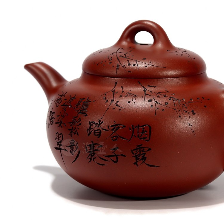 姚婷全手工制《柿圆紫砂壶》
