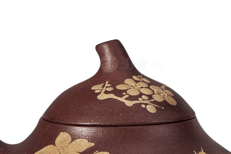 申锡制兰圃铭泥绘花卉匏瓜壶
