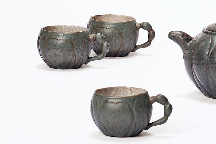 近代 王熙臣 莲子茶具
