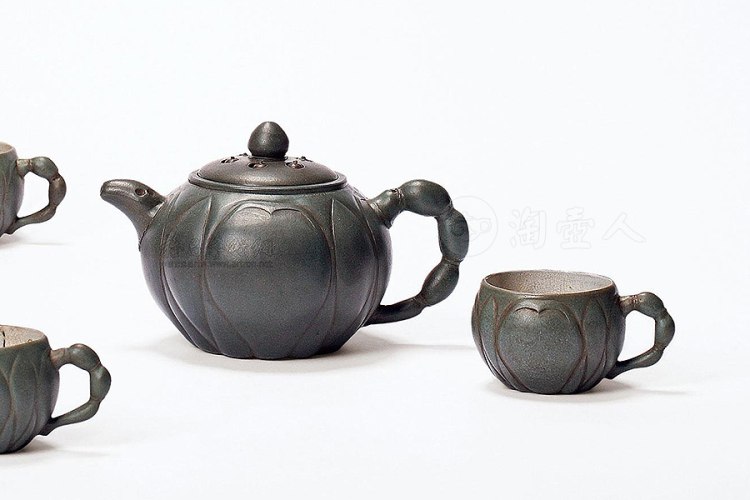 近代 王熙臣 莲子茶具