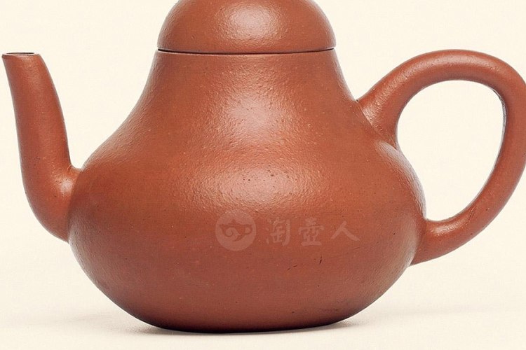 清中期 陆思亭款朱泥思亭壶