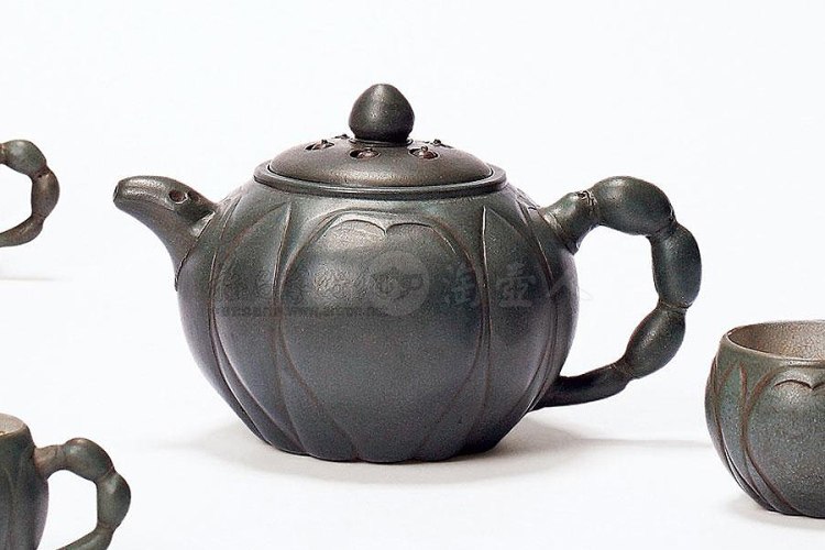 近代 王熙臣 莲子茶具