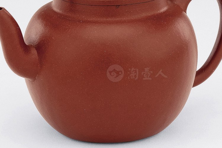 清早期 惠孟臣款朱砂平盖莲子壶