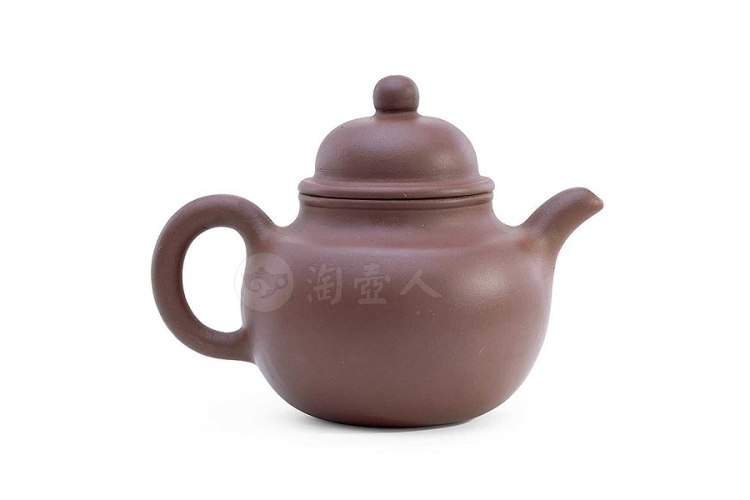 近代 唐凤芝制紫泥掇球壶