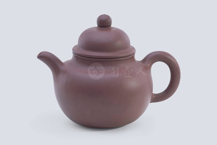 近代 唐凤芝制紫泥掇球壶