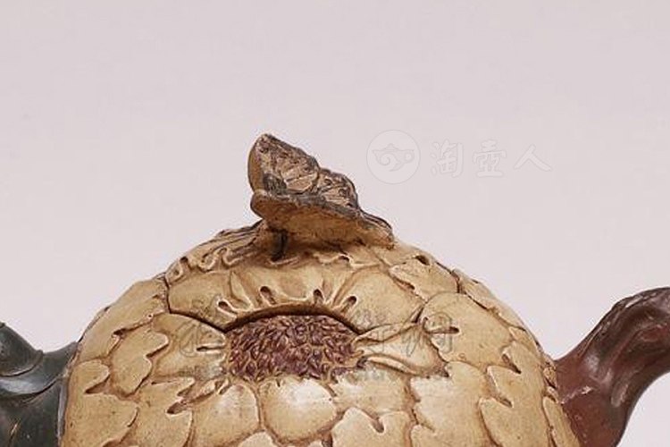 现代 蒋蓉制牡丹壶