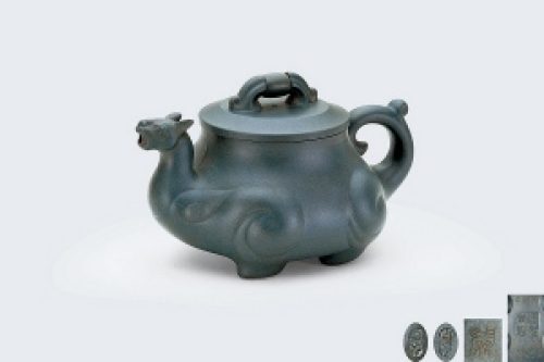当代 徐秀棠制绿泥天威壶