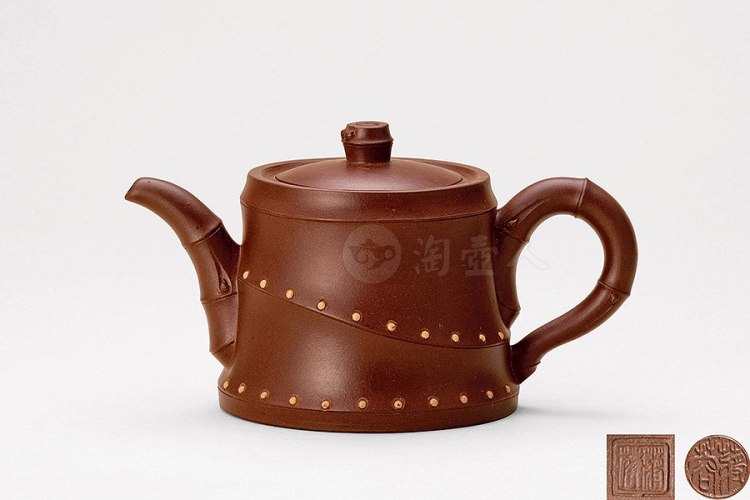 蒋蓉制竹根壶