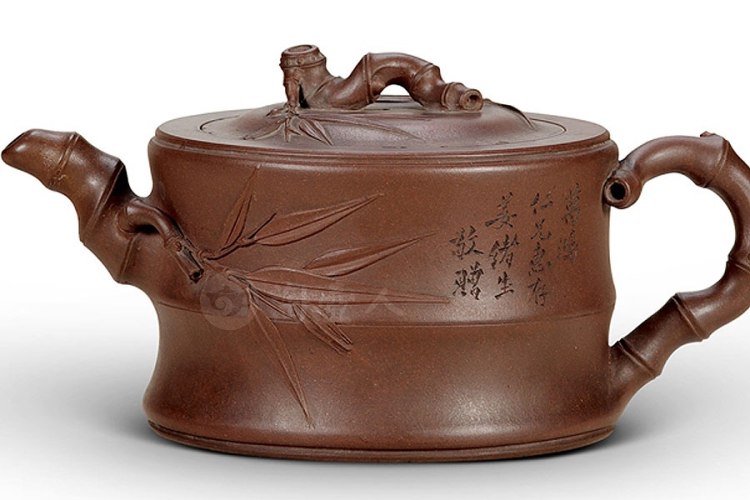 朱可心制紫泥竹段壶