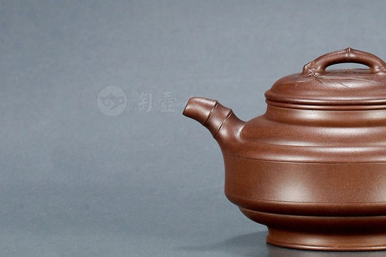 吕尧臣制紫泥竹鼓壶