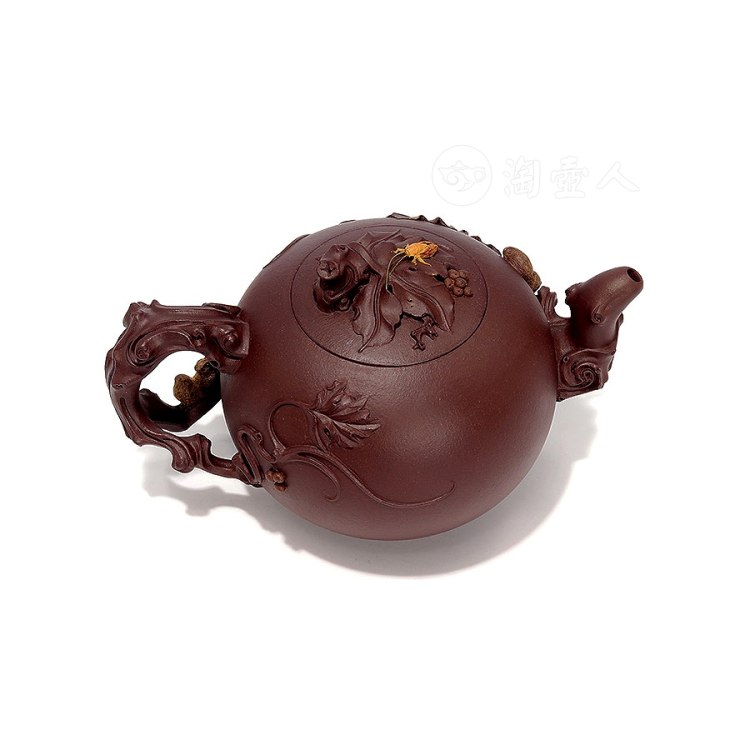 潘子龙全手工制《松鼠葡萄壶》