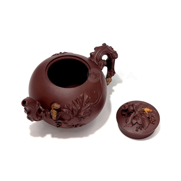 潘子龙全手工制《松鼠葡萄壶》