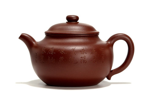 全手腰圆莲子壶(吴东元刻)