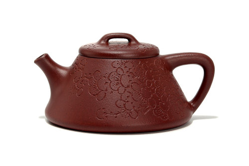 仲从飞制《文瓢壶（黄文艺刻梅）》