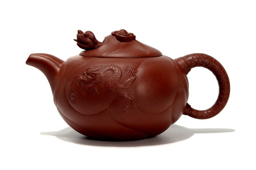 张列平制《玉麟鱼化龙壶》