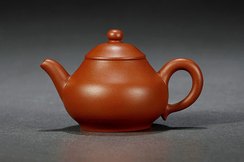 逸公款朱泥壶