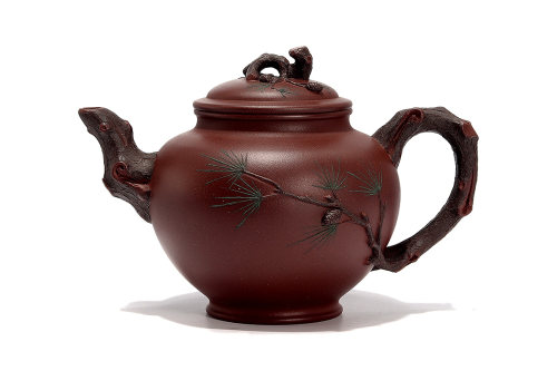 范萍全手工制《松报春壶(薄胎)》