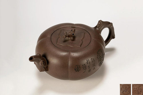 紫泥柿子壶紫砂壶