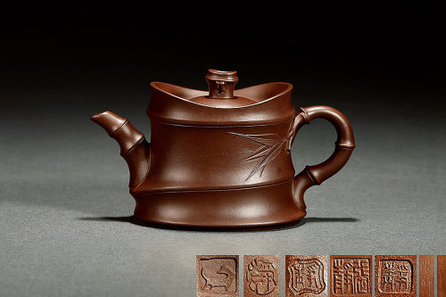 张静制《紫泥元宝竹壶》