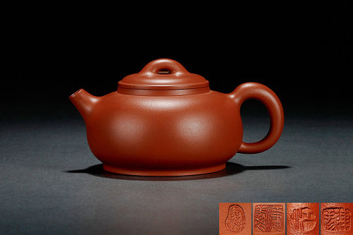 江建翔全手制《朱泥雅芳壶》