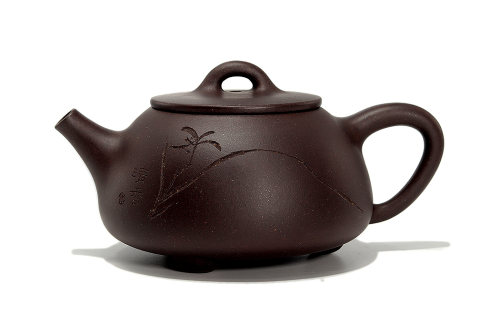 姜莲全手工制石瓢壶(沈龙娣铭)