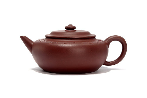 马超全手工制扁玉壶(许文军陶刻)